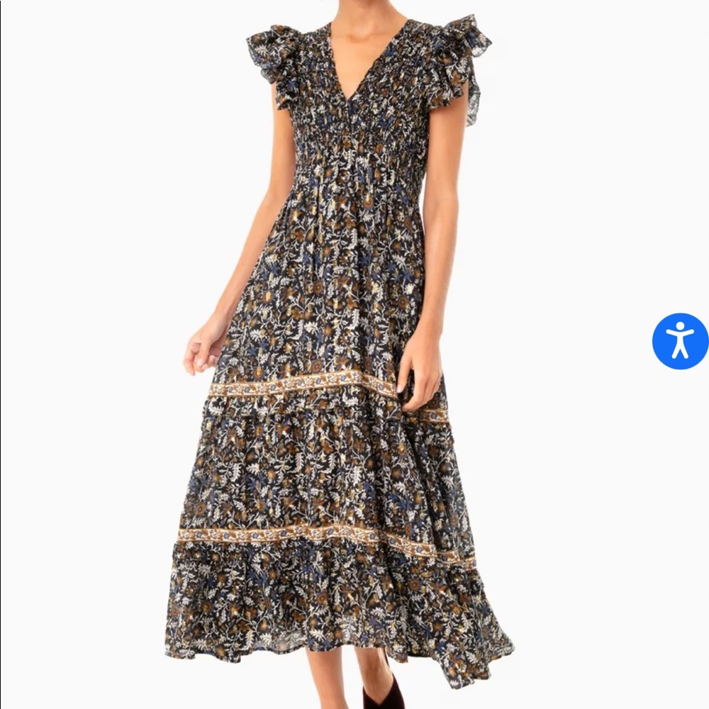 Sea New York Flutter Sleeve Maxi - multi color